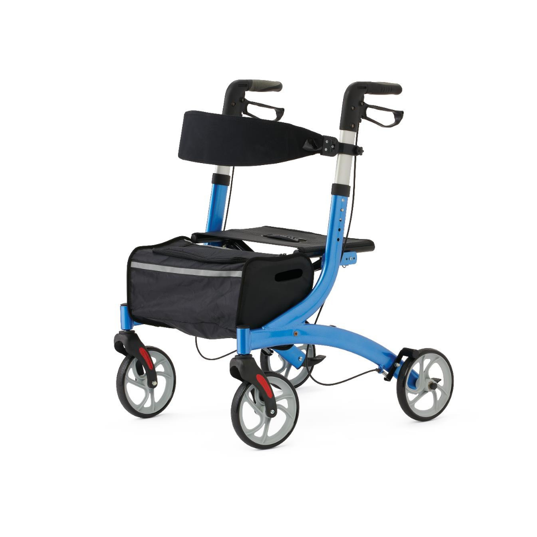 Medline Simplicity 2 Euro-Style Rollator Folding Rolling Walker - 8" Wheels - Senior.com Rollators